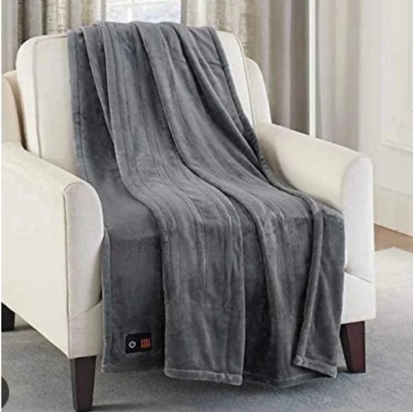 Brookstone Bedding New Brookstone Heated Throw Blanket Poshmark